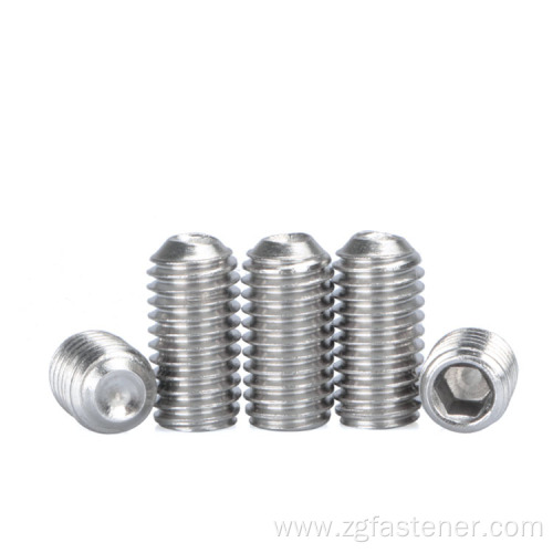 DIN916 Stainless steel Hexagon socket set screws with cup point